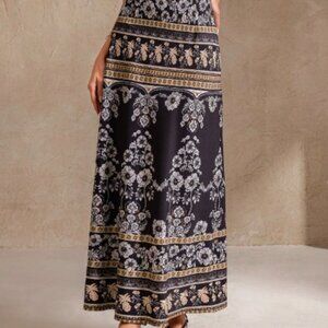 Bohemian Tribal Maxi Skirt, Size M